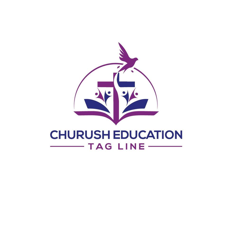 Church education logo vector