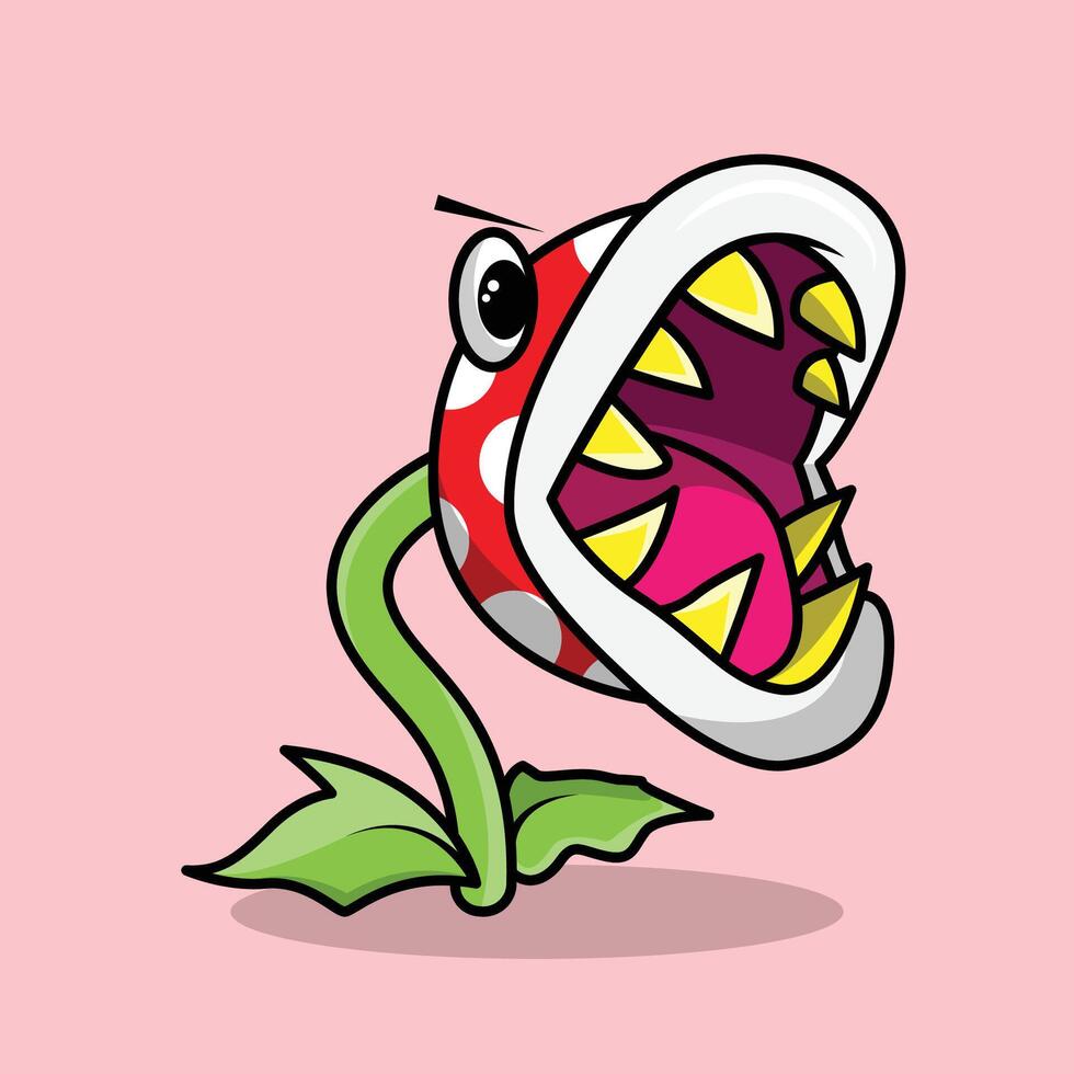 Hungry Monster Flower vector