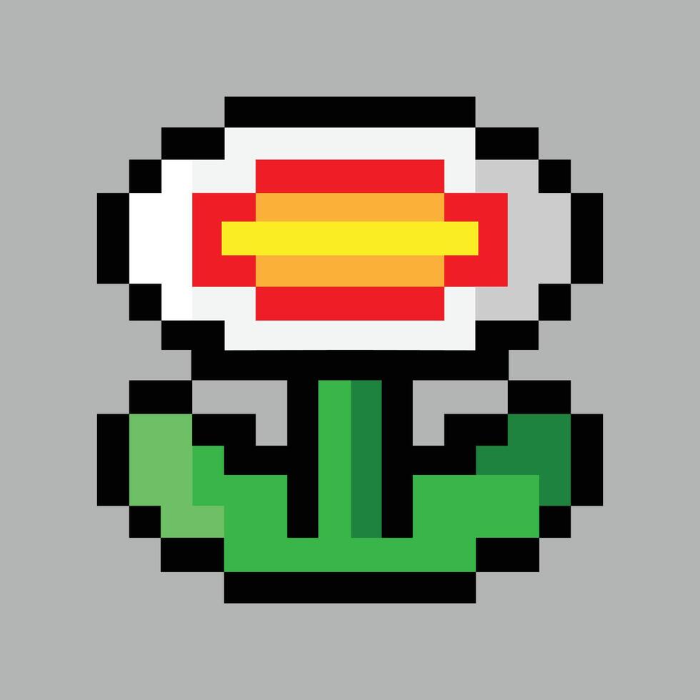 Power Up Flower Pixelation vector