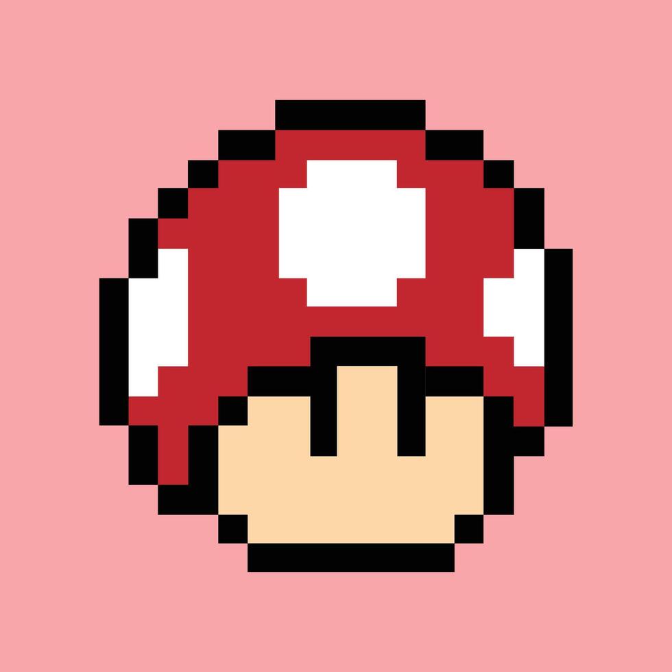 Super Mushroom GamePixelation vector