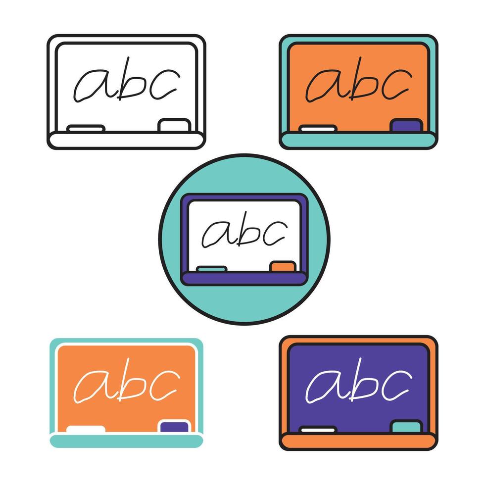 Whiteboard Icon. Graphic element illustration with Minimalist style on white background. Vector Illustration.