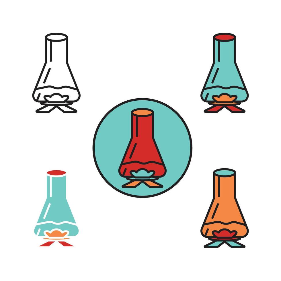 Laboratorium Test Tube Icon. Graphic element illustration with Minimalist style on white background. Vector Illustration.