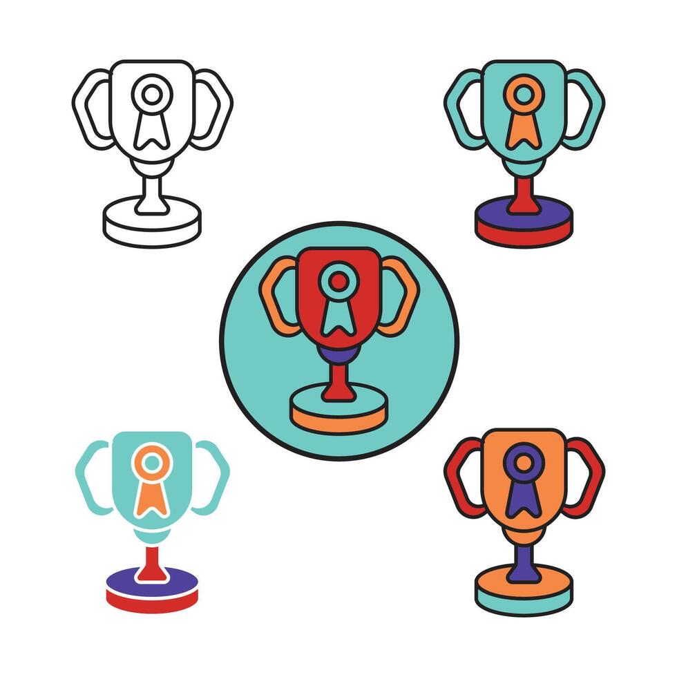 Winner Trophy Icon. Graphic element illustration with Minimalist style on white background. Vector Illustration.