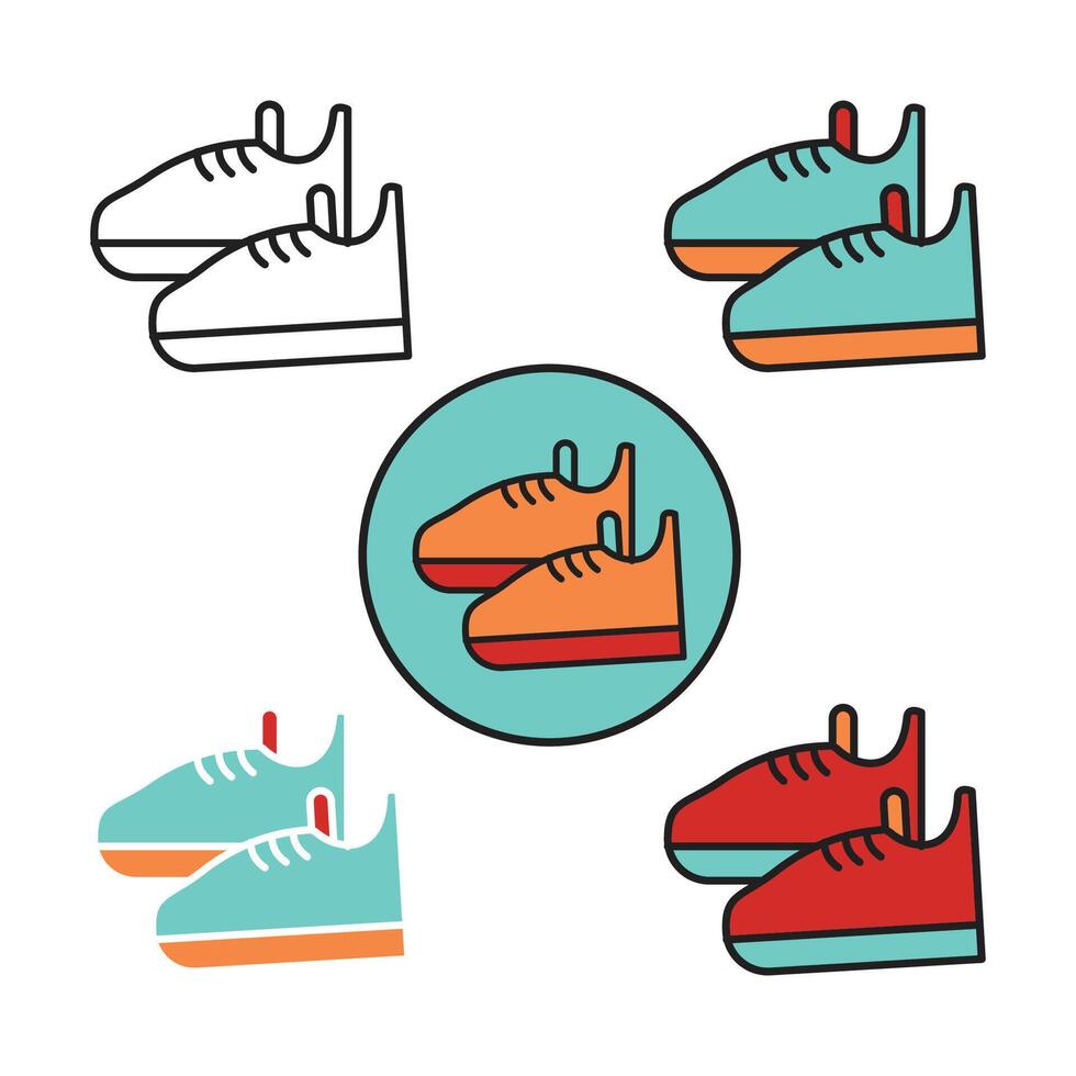 School Shoes Icon. Graphic element illustration with Minimalist style on white background. Vector Illustration.alist style on white background. Vector Illustration.