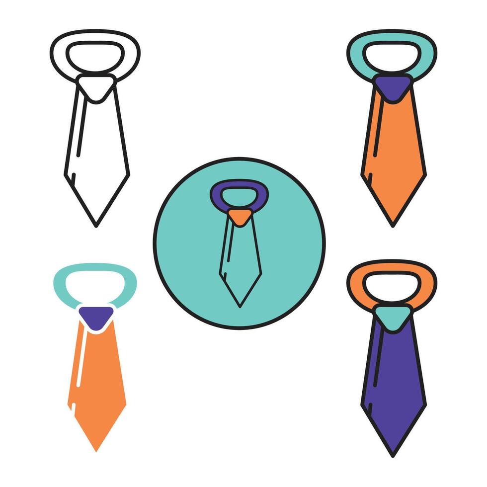 Tie School Icon. Graphic element illustration with Minimalist style on white background. Vector Illustration.