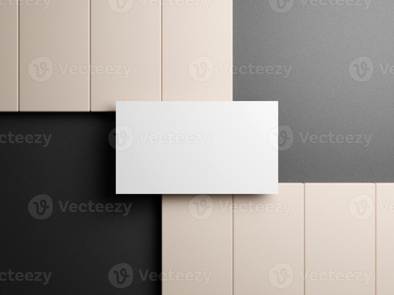 Blank white 3d business card template 3d render illustration for mock up and design presentation. photo