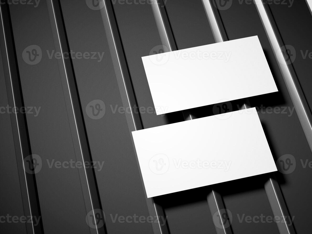 Clean minimal business card mockup with gradient black background. photo