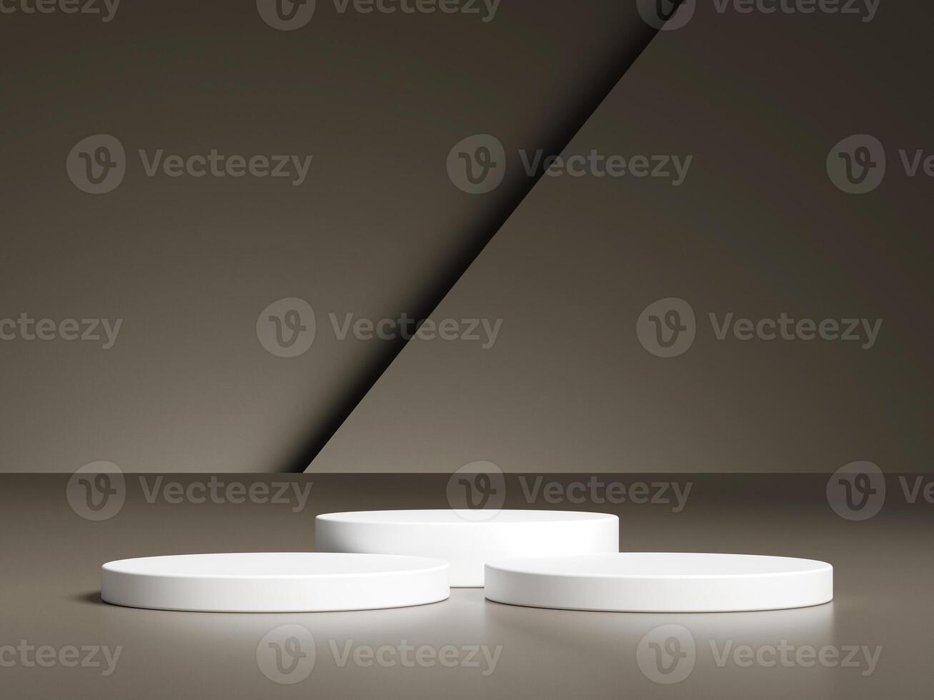 Luxury brown podium presentation on 3d product display background with abstract brown elegant background showcase cosmetic template. photo