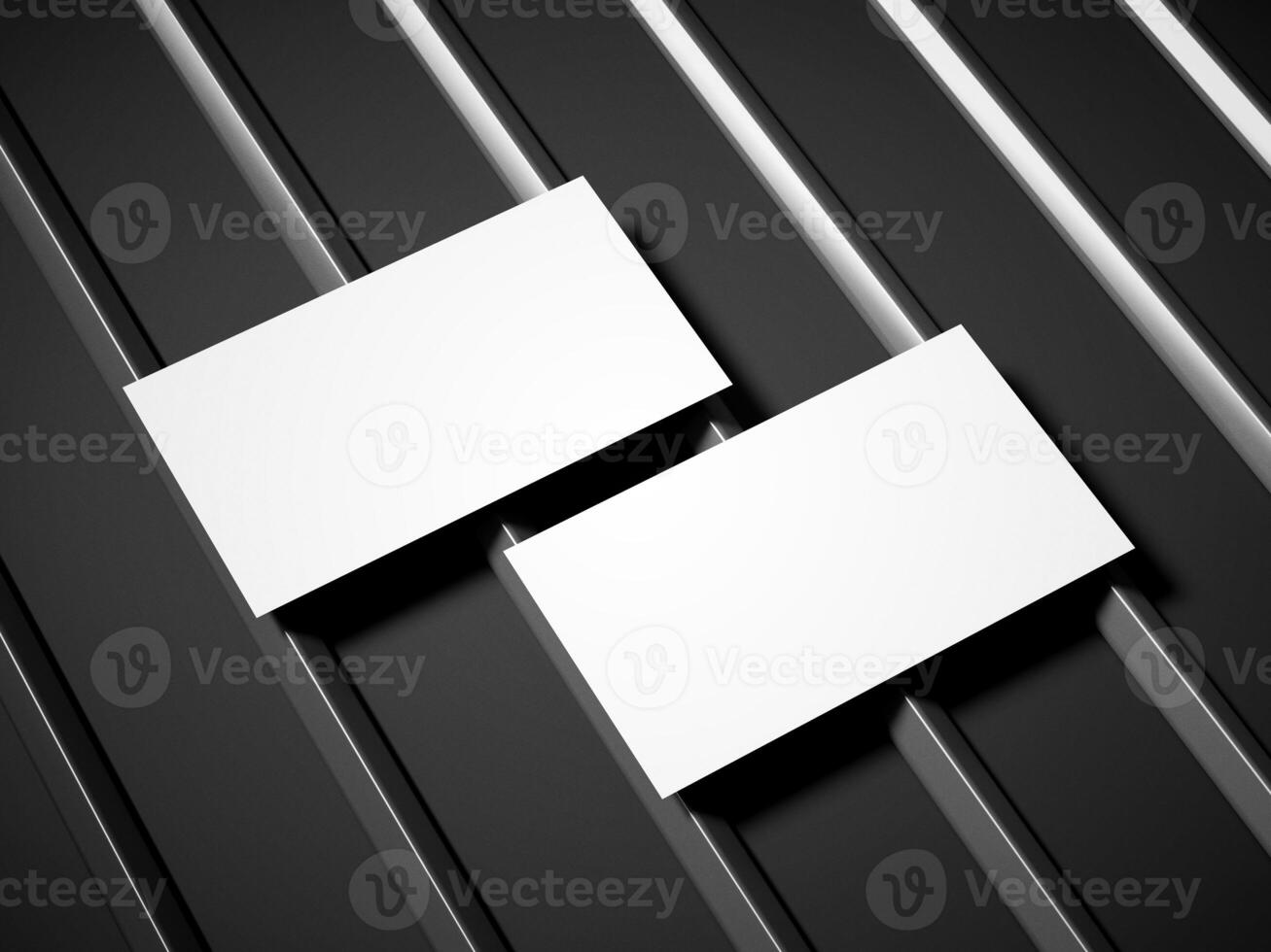 Clean minimal business card mockup with gradient black background. photo