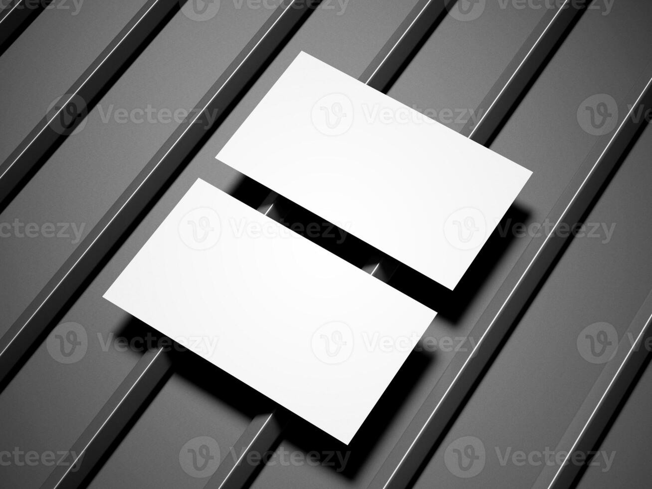 Clean minimal business card mockup with gradient black background. photo