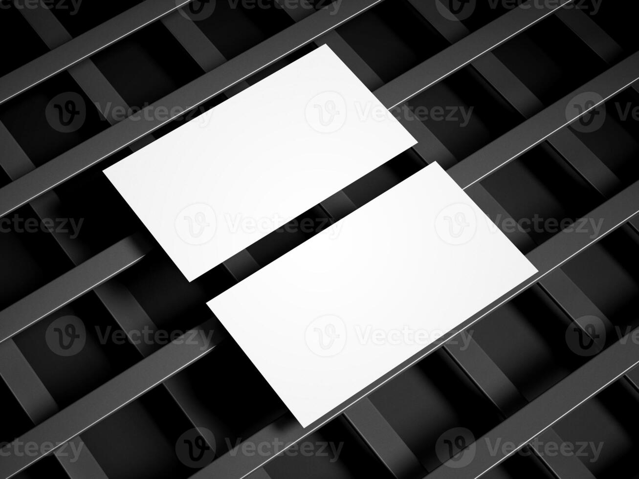 Clean minimal business card mockup with gradient black background. photo