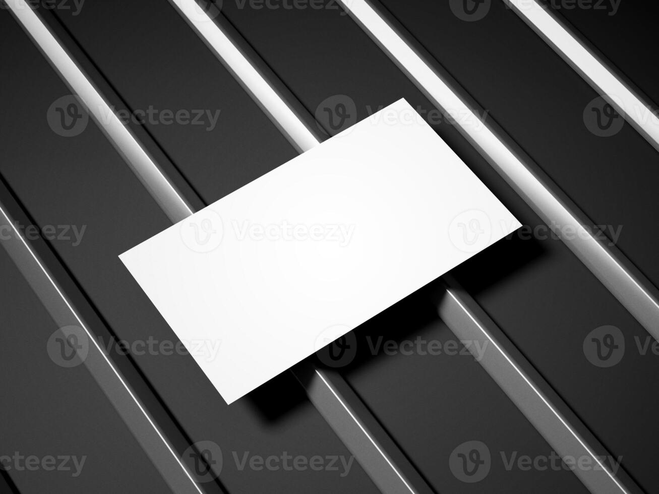 Clean minimal business card mockup with gradient black background. photo