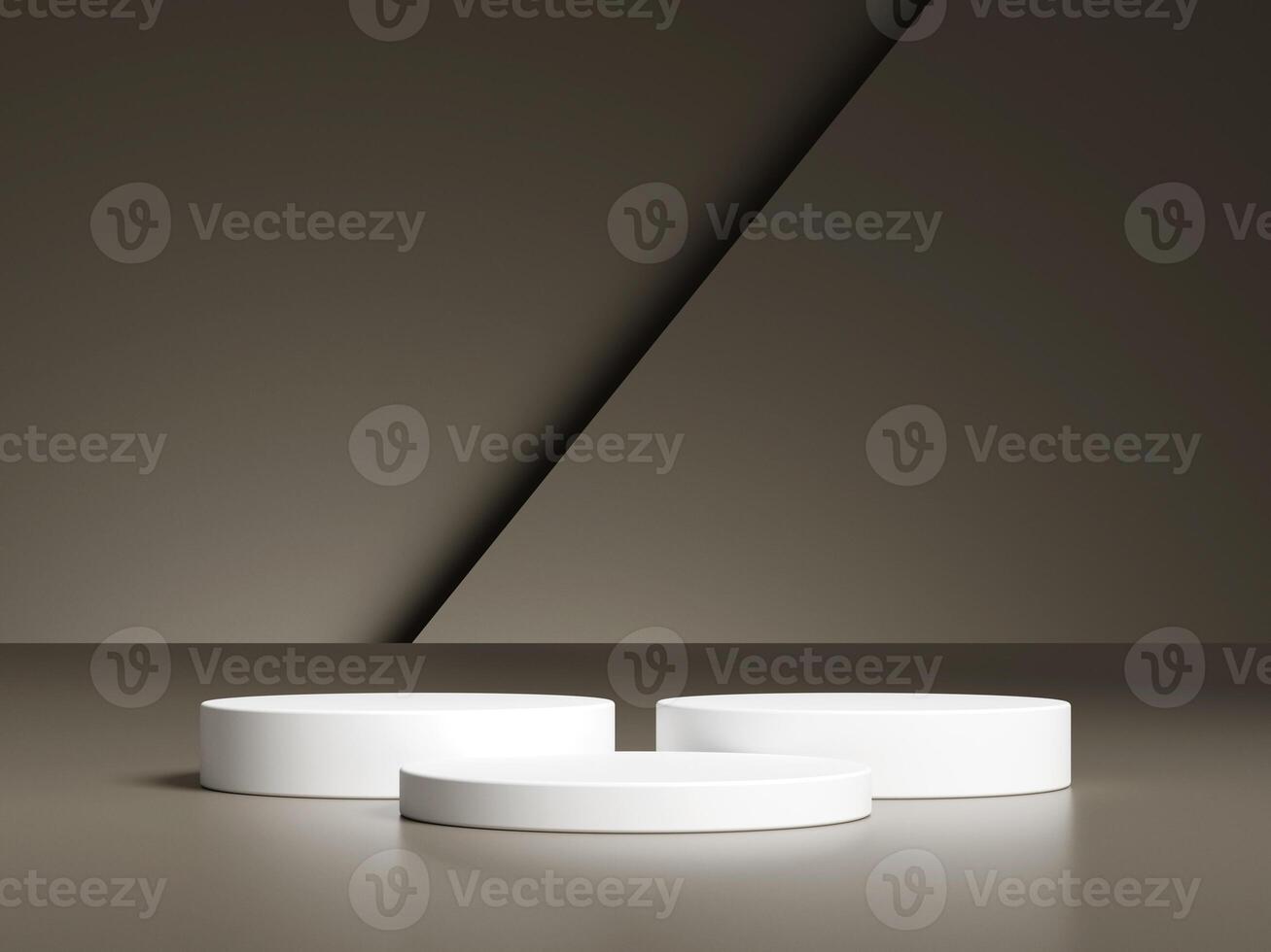 Luxury brown podium presentation on 3d product display background with abstract brown elegant background showcase cosmetic template. photo