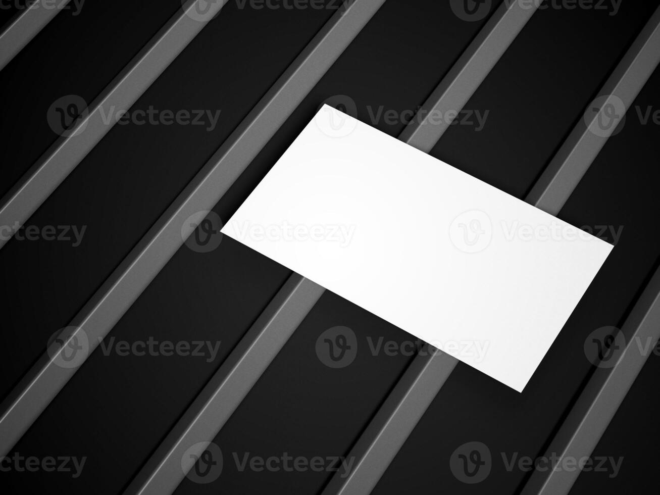 Clean minimal business card mockup with gradient black background. photo