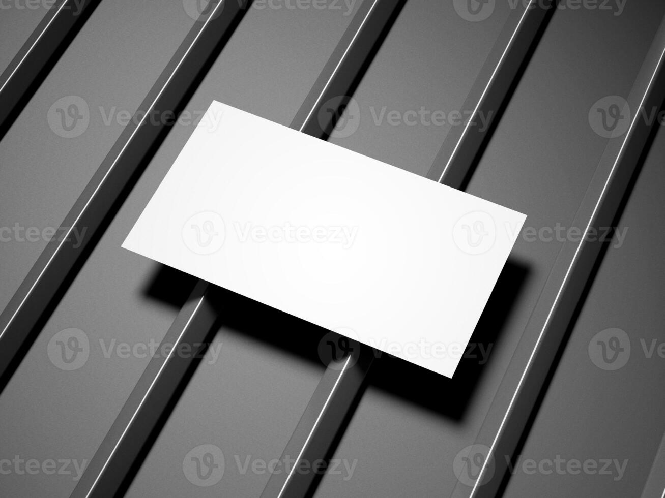 Clean minimal business card mockup with gradient black background. photo