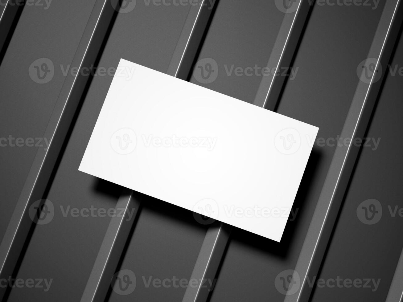 Clean minimal business card mockup with gradient black background. photo