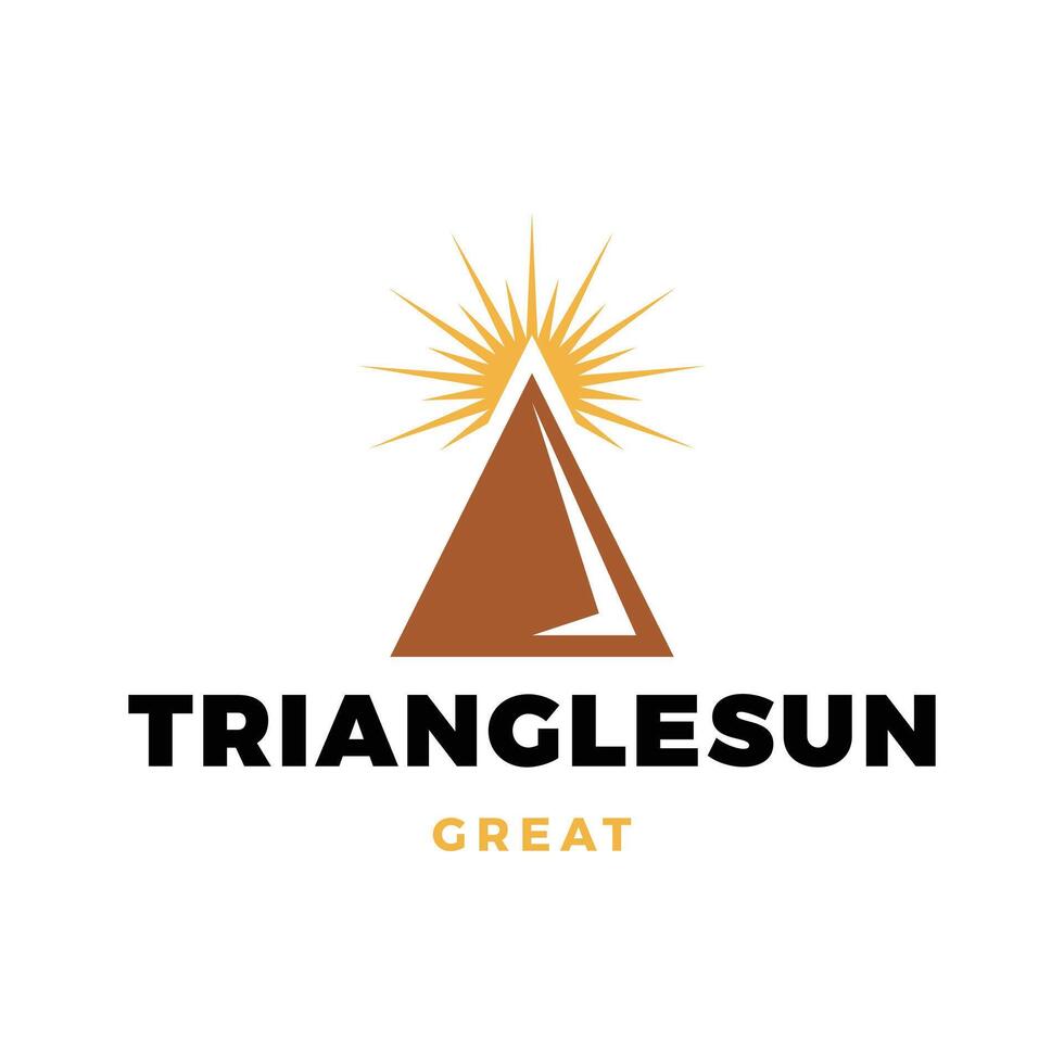 Triangle Sun Icon Logo Design Template vector