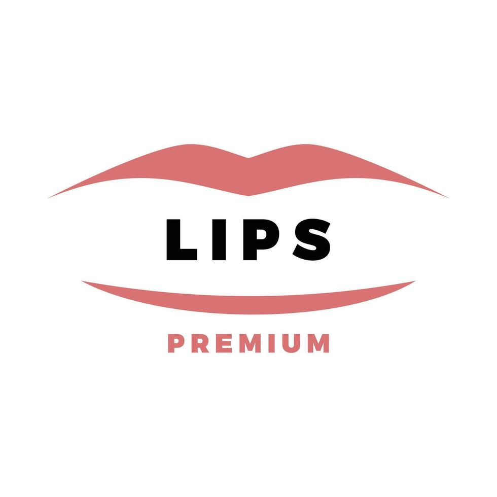 Lips Icon Vector Logo Template Illustration Design