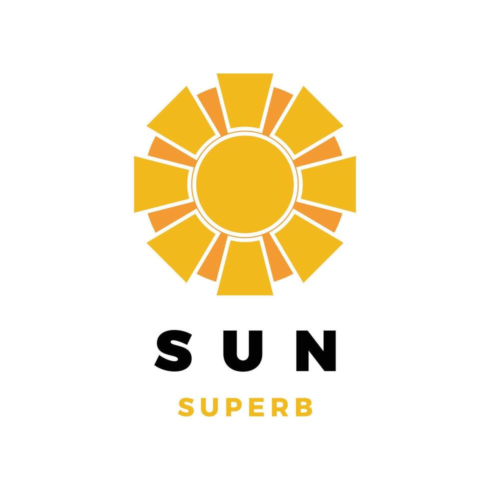 plantilla de diseño de logotipo de icono de sol vector