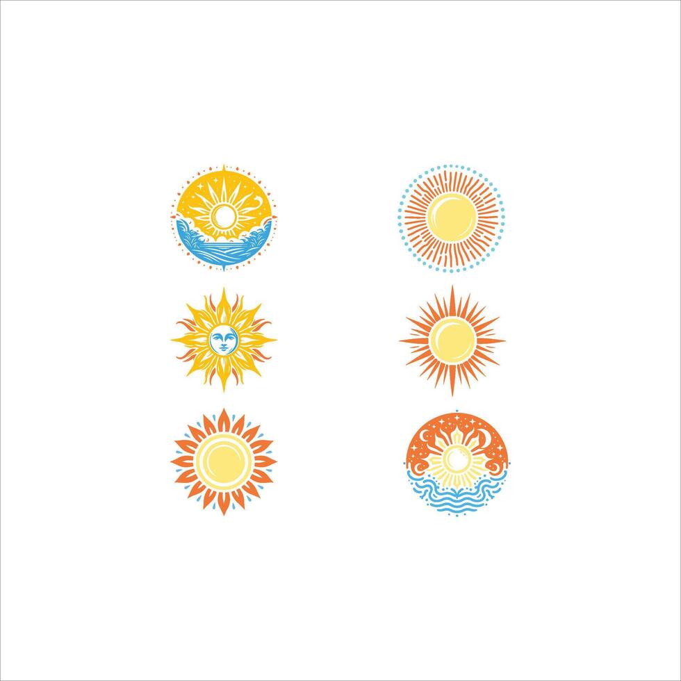 sun vector silhouette style