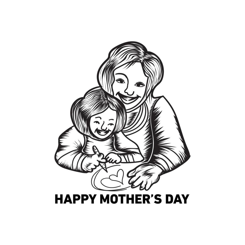 happy Mother's Day vector design template