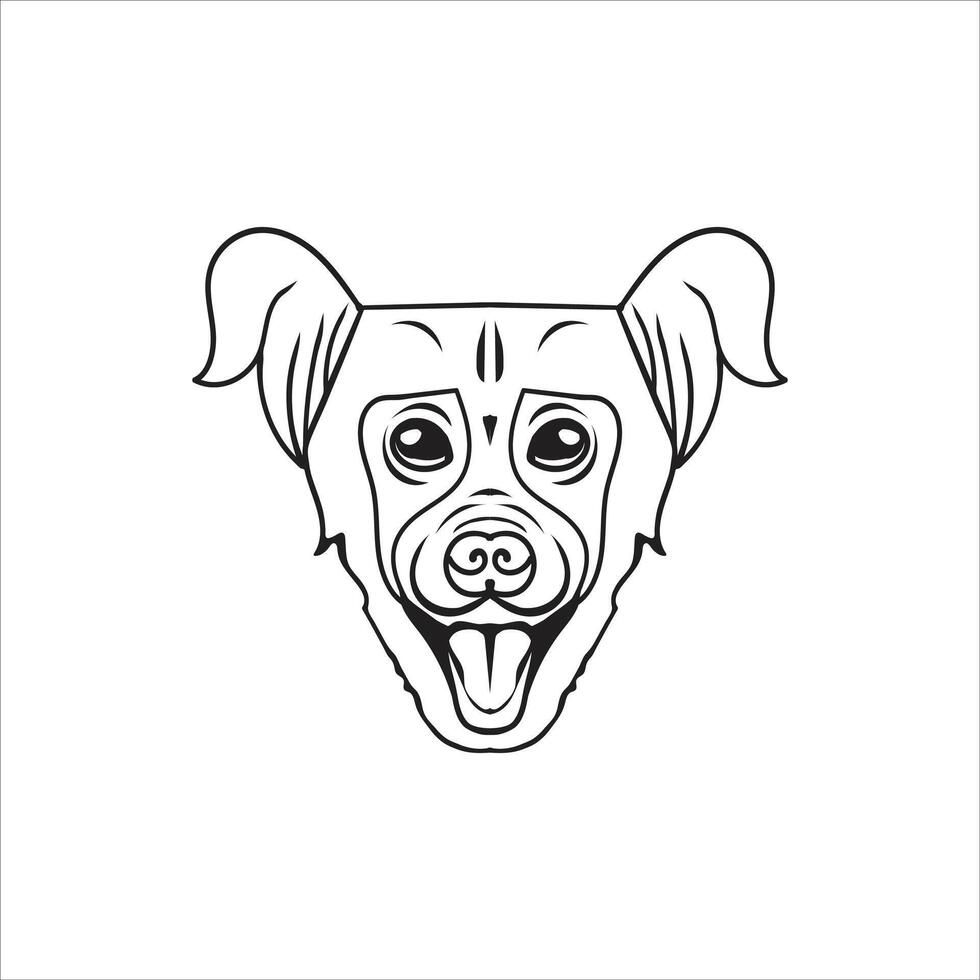 dog vector line art design