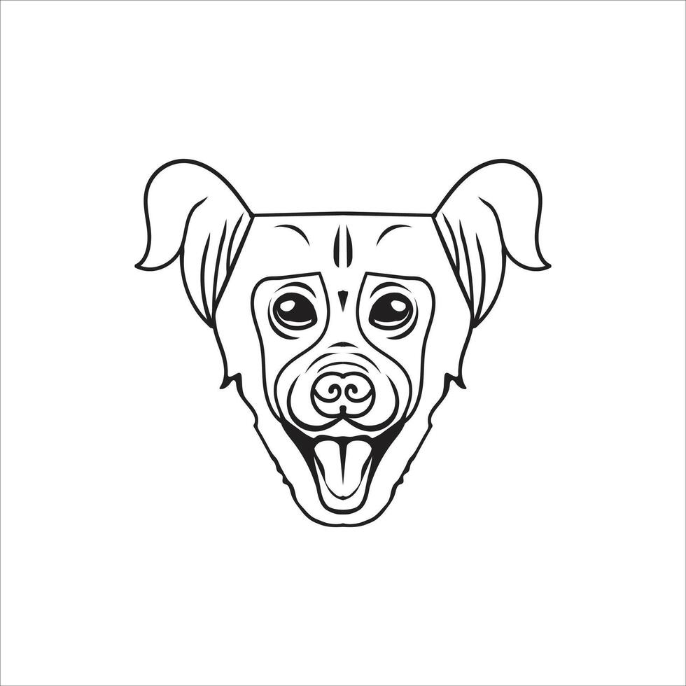 dog vector line art design