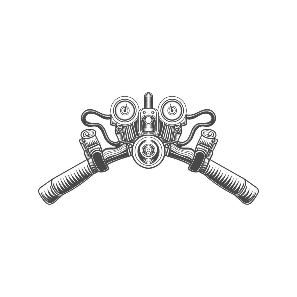 Motor Bike front part vector design