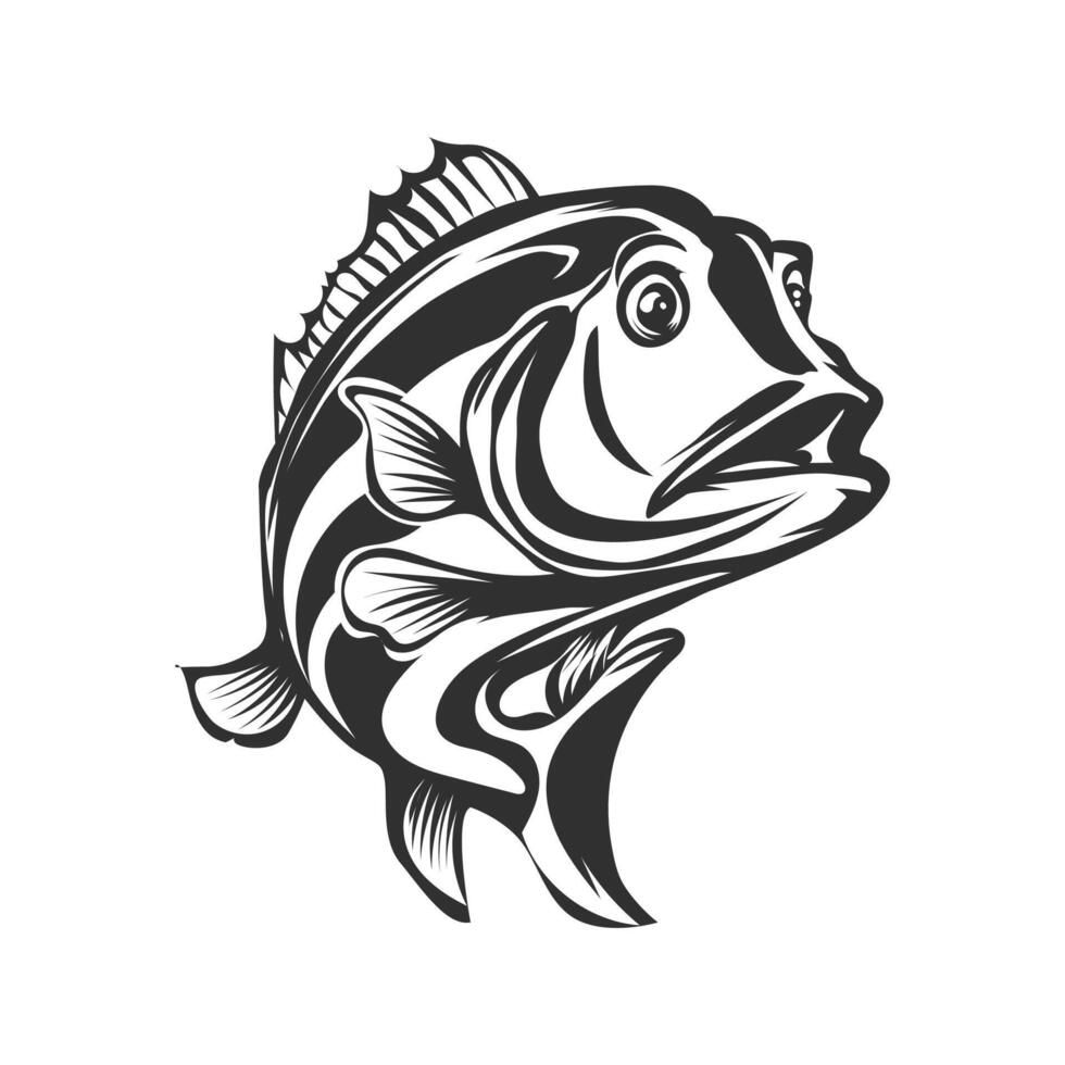 Fish vector art design template.