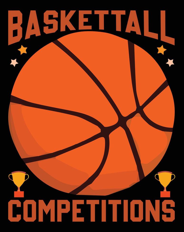 Basketball t-shirt design vector