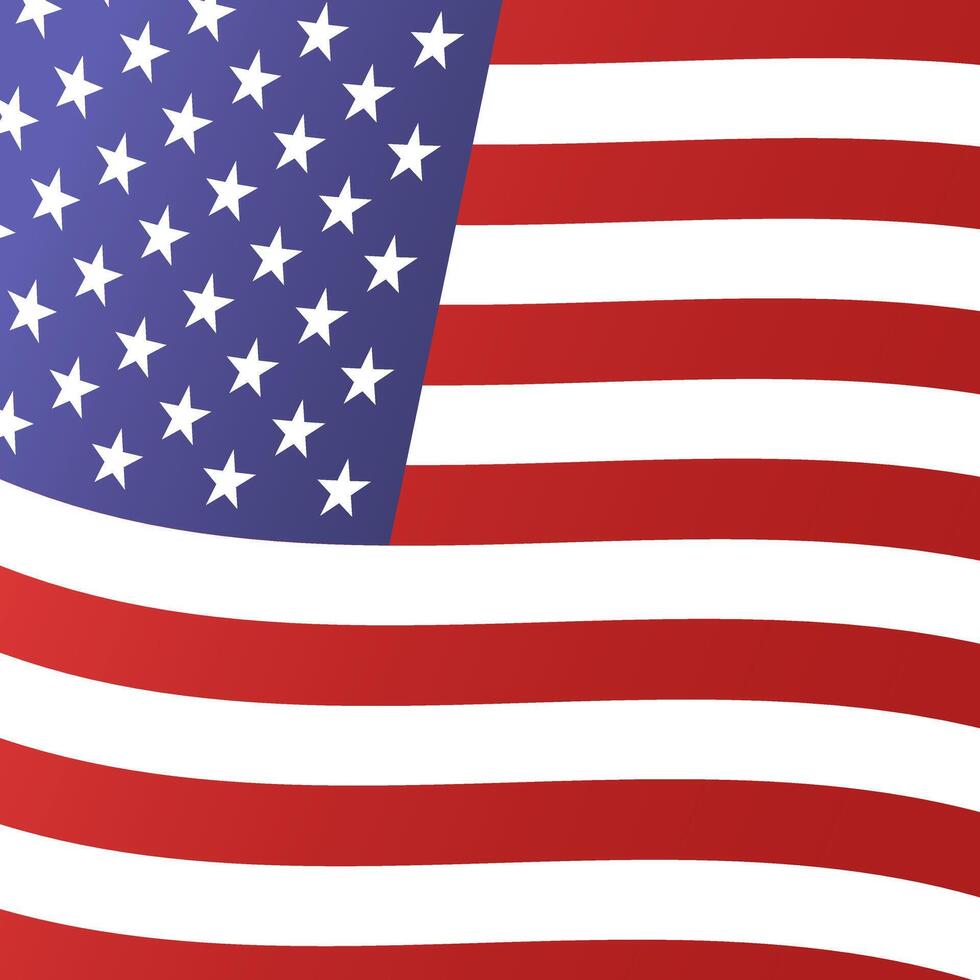 Estados Unidos bandera cuadrado antecedentes. unido estados nacional bandera vector. americano patriótico fondo para social medios de comunicación publicaciones vector