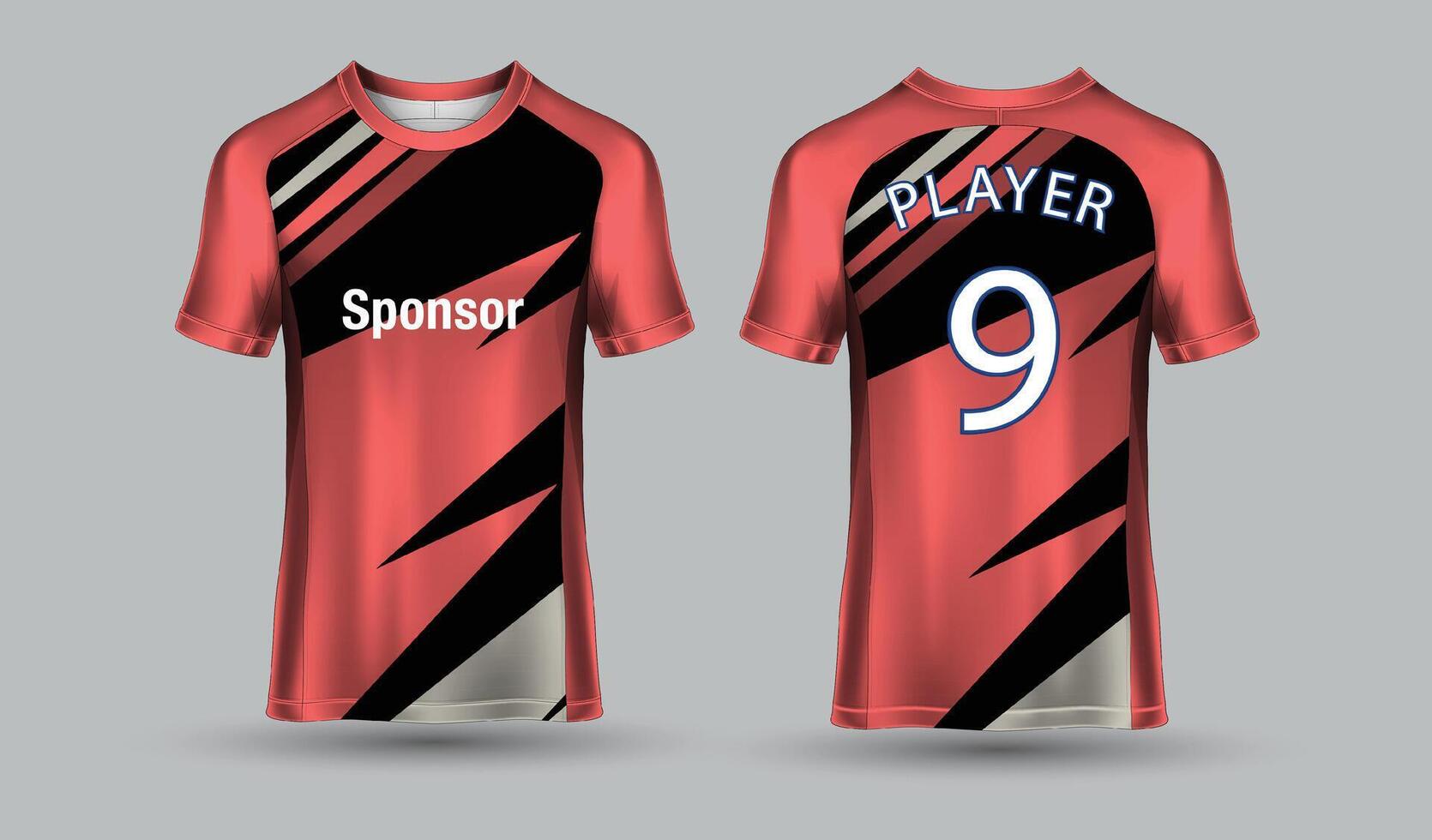 fútbol jersey diseño, juego de azar t camisa jersey modelo vector