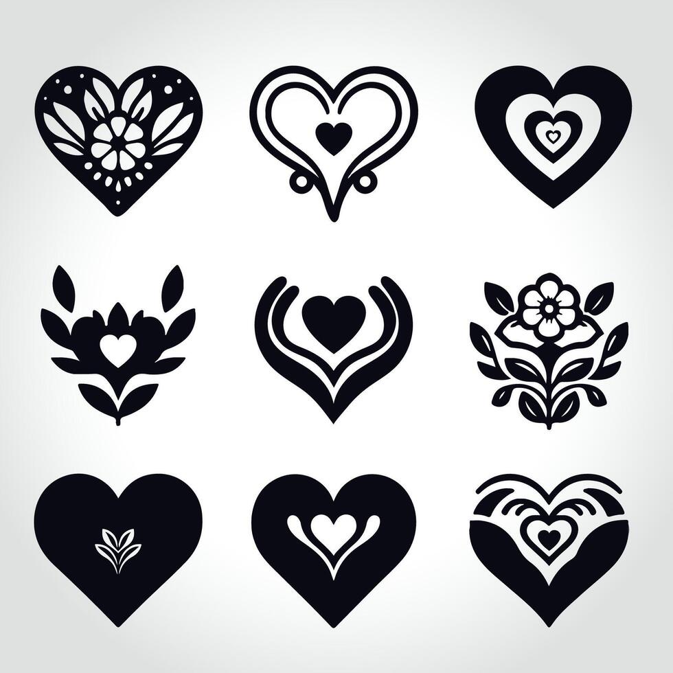 Love's Heart Shape Abstract Delight vector