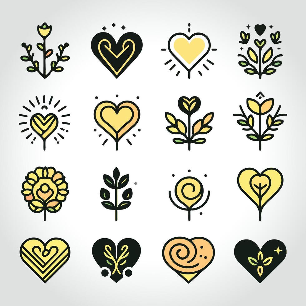 Love's Heart Shape Abstract Delight vector