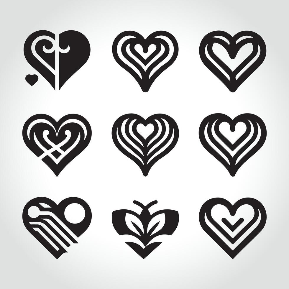 Love's Heart Shape Abstract Delight vector