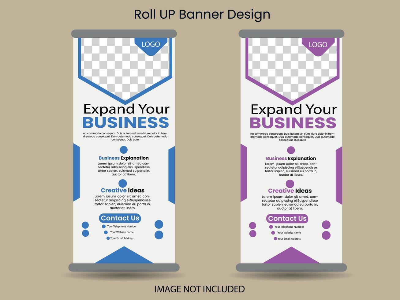 Corporate Business Rollup Banner  Design vector