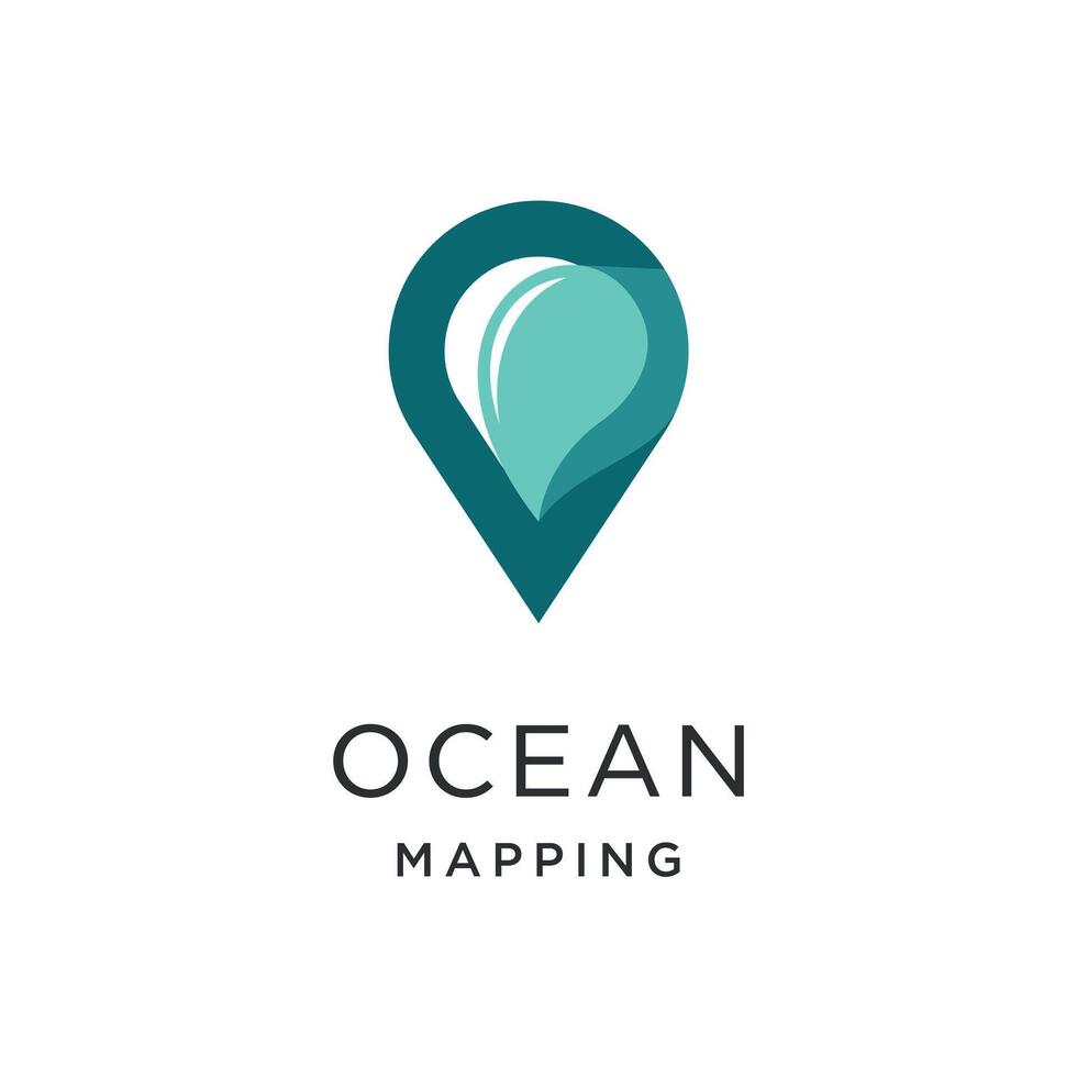 mapping with water drops, modern creative design logo concept vector