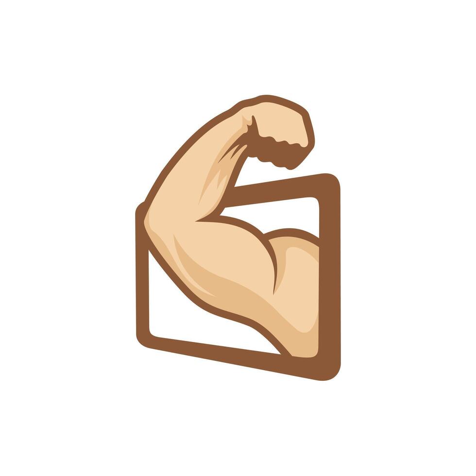 muscle hands logo design inspiration muscle creation vector
