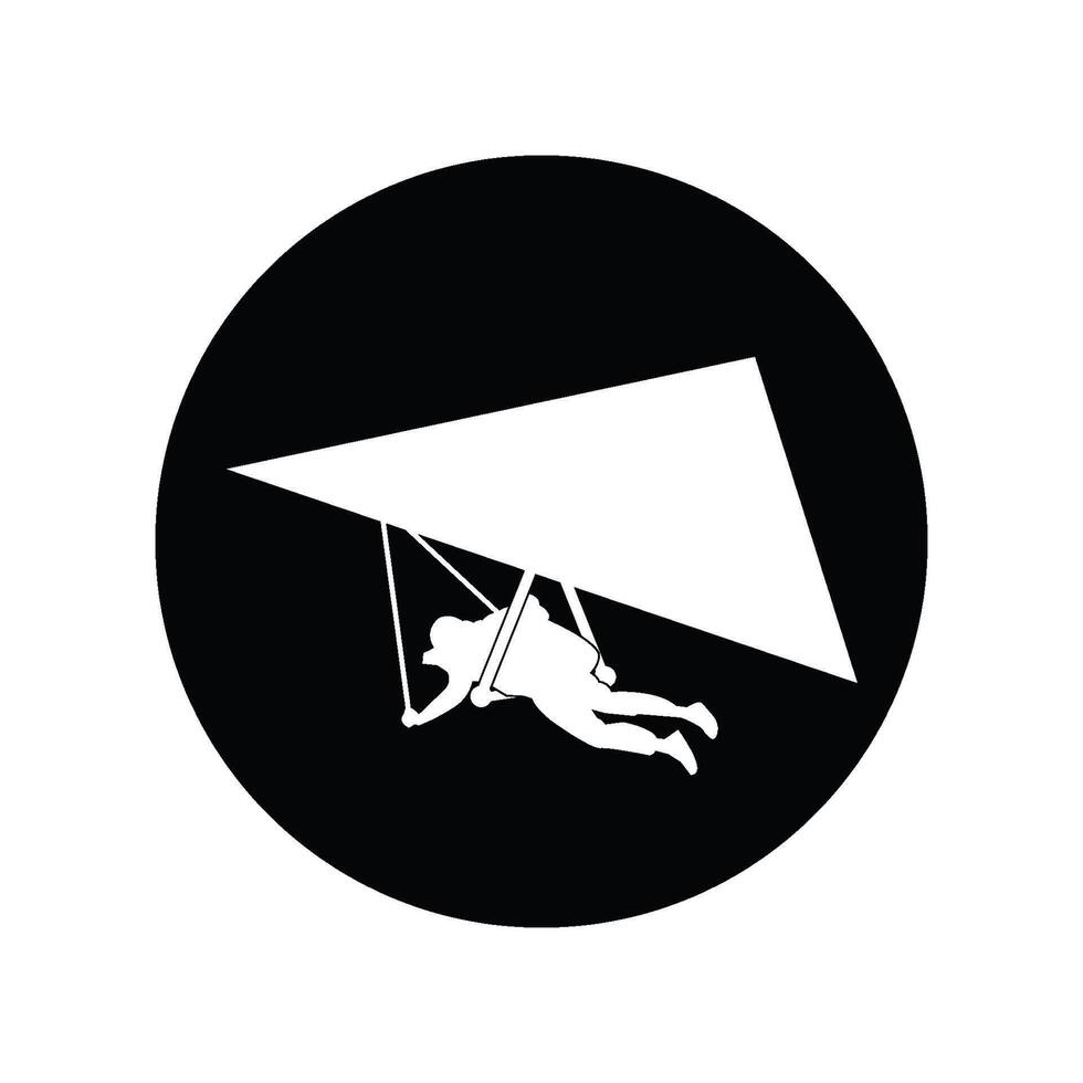 Hang gliding icon vector