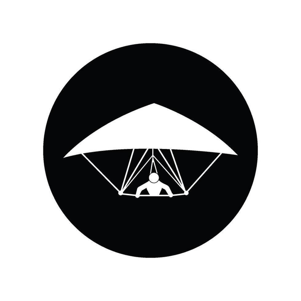 Hang gliding icon vector