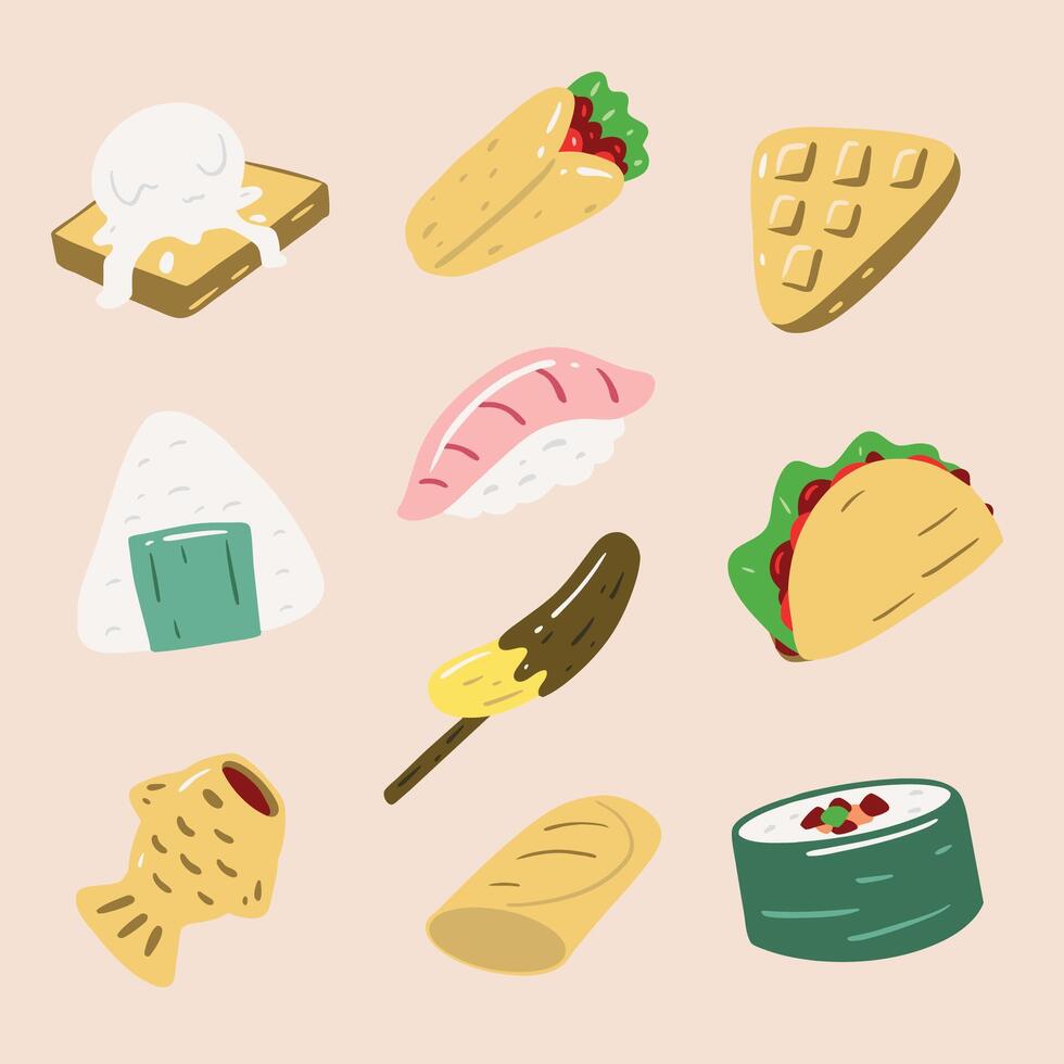 10 Fast Food Vector