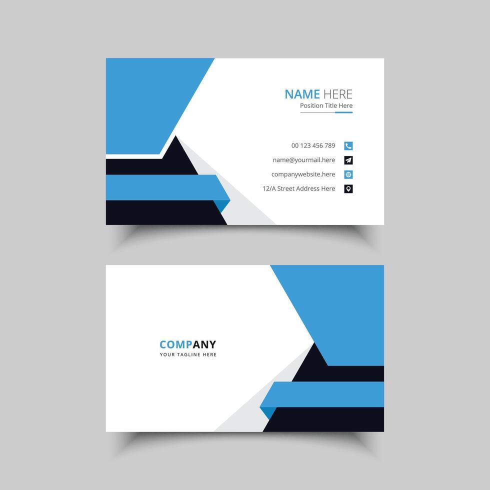 clean professional business card template vector