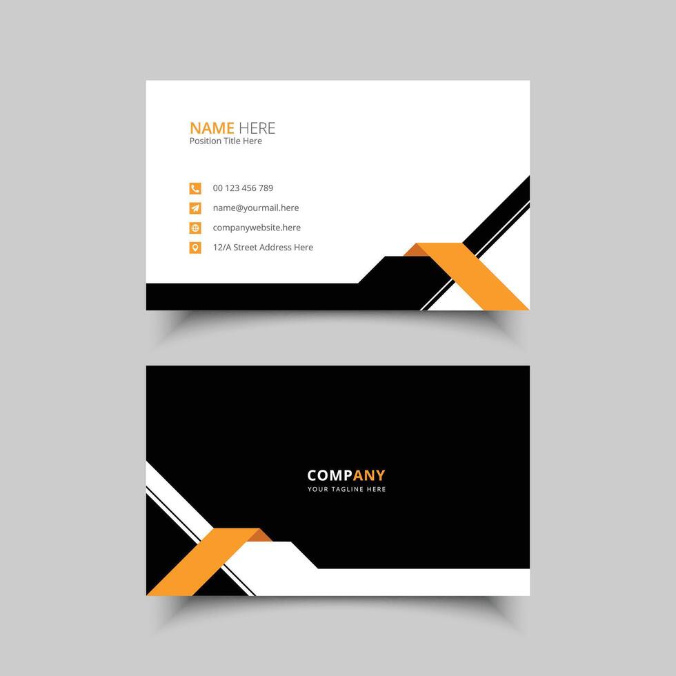 clean professional business card template vector