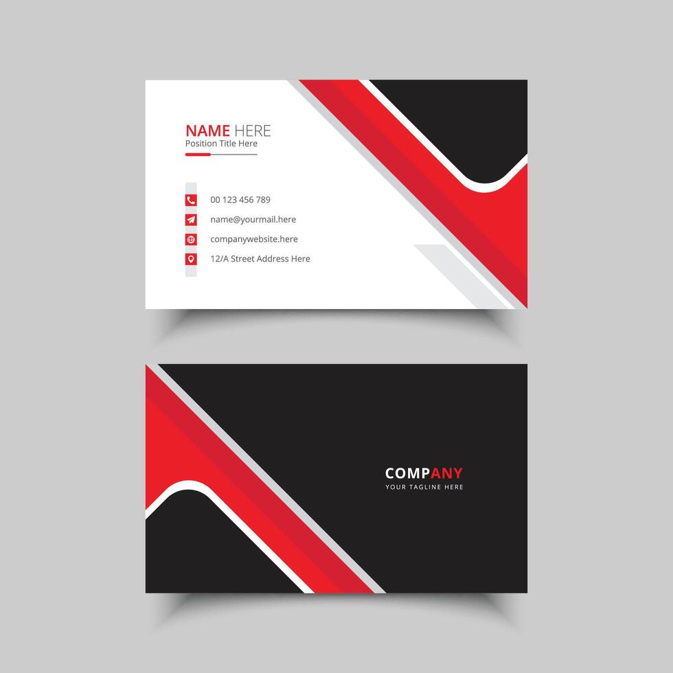 clean professional business card template vector