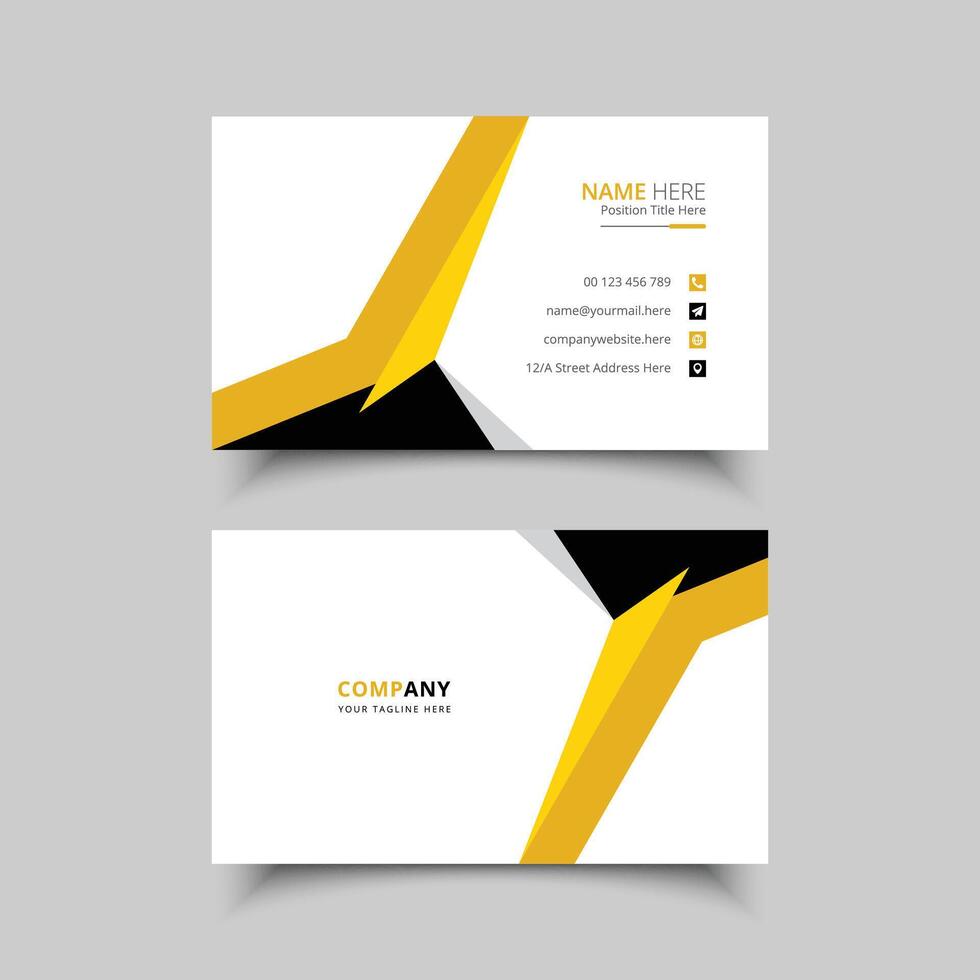 clean professional business card template vector