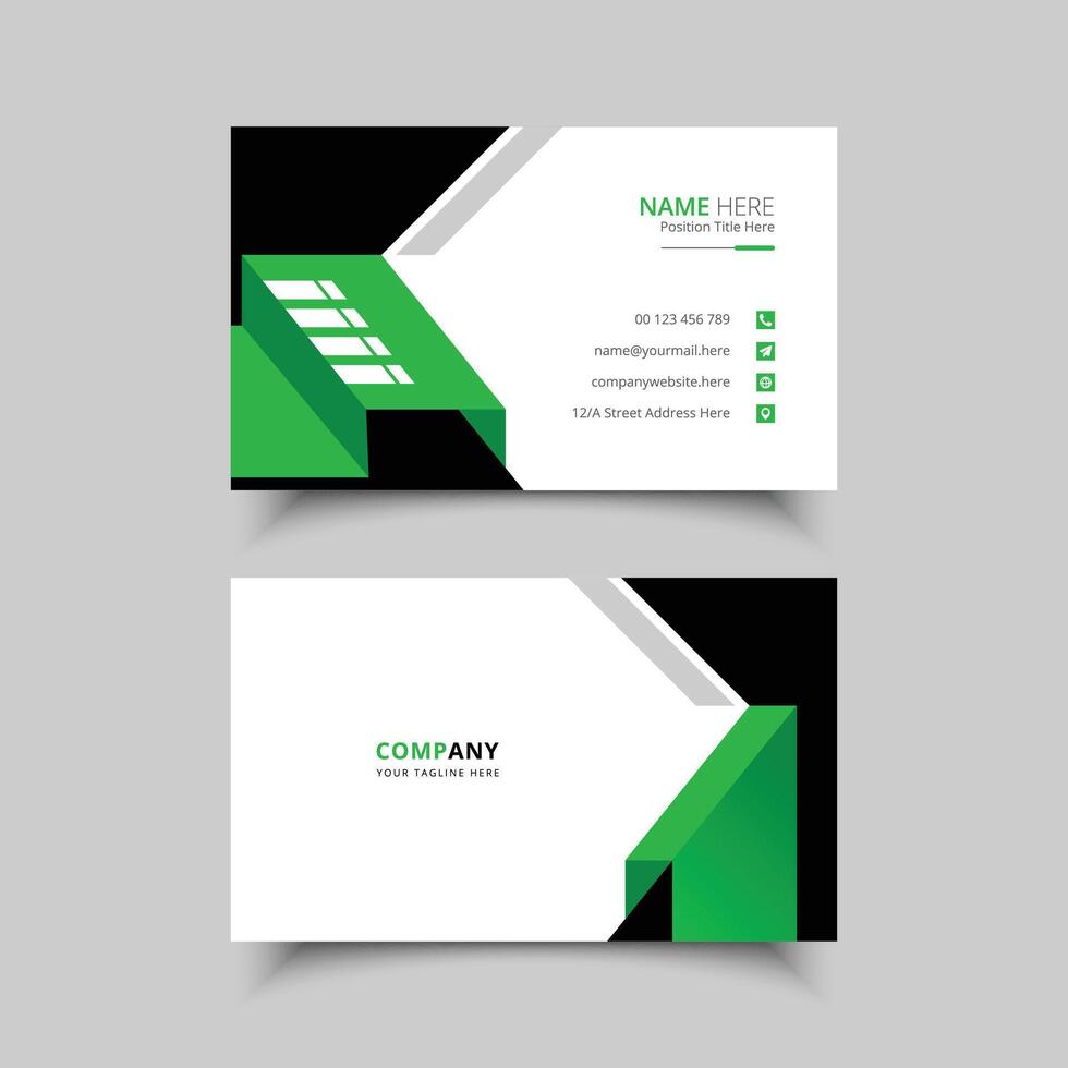 clean professional business card template vector