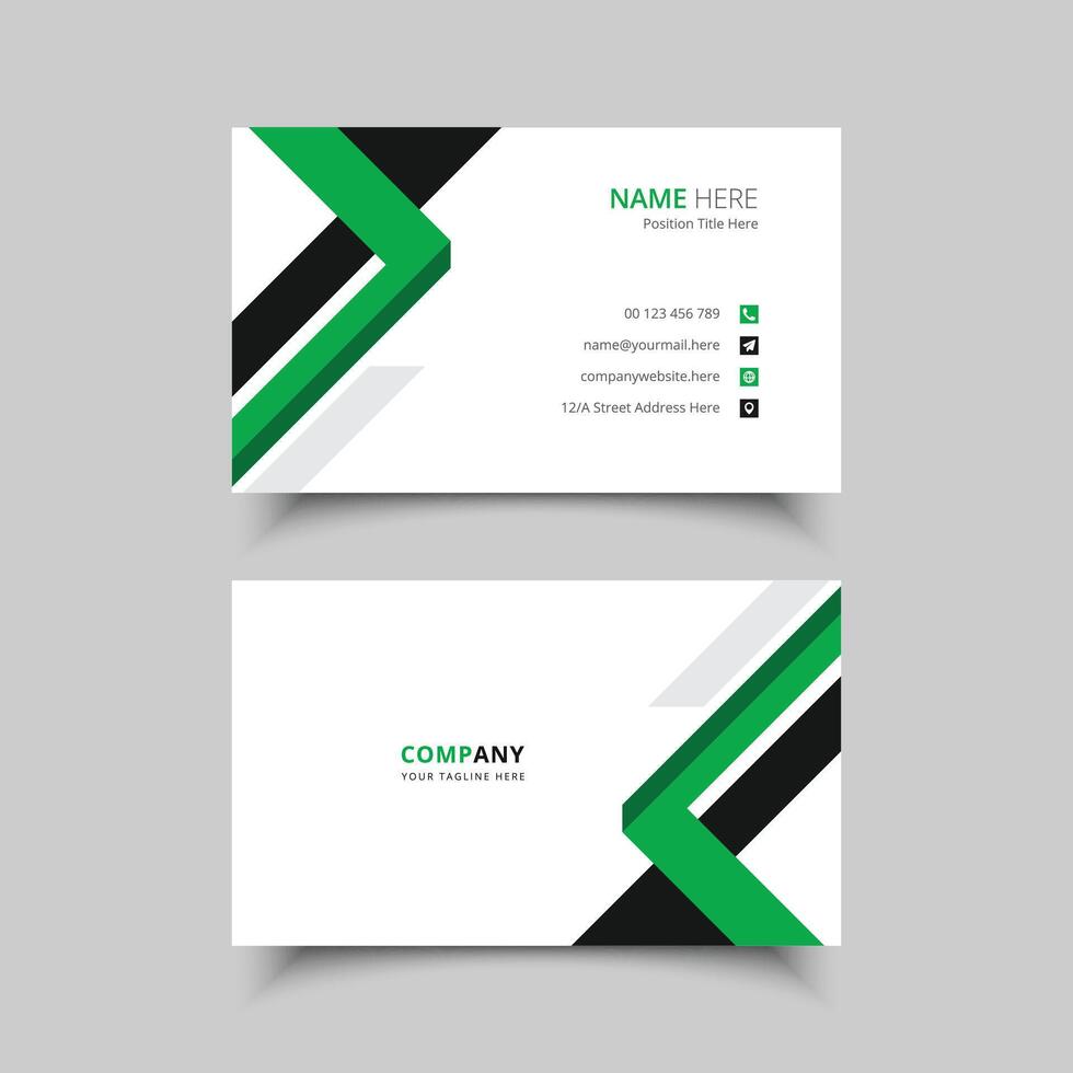 clean professional business card template vector