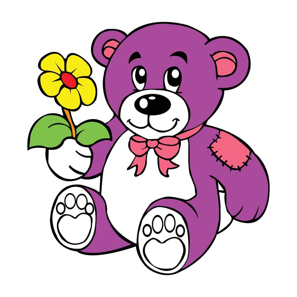 Teddy Bear.teddy bear toy icon cartoon isolated vector illustration graphic design.Teddy bear A vector illustration of a cute cartoon teddy bear waving hand.