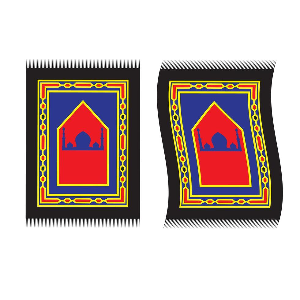 Eid Mubarak or Eid Al Fitr Template Design.Vector Illustration.Cute toy mosque and crescent moon displayed on round mirror with onion dome in the background. vector