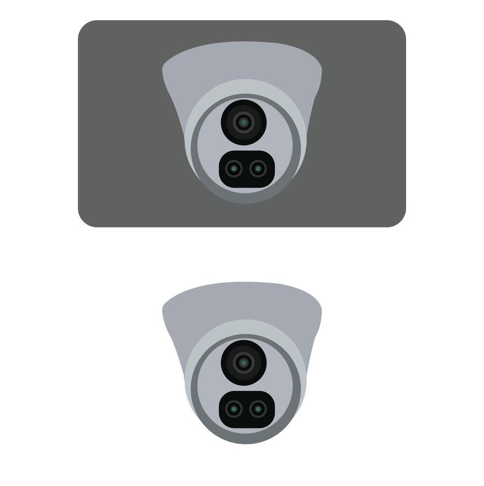 Vector illustration of cctv and camera sign. Collection of cctv and system stock vector illustration.Closed circuit television cameras realistic set. External cctv.